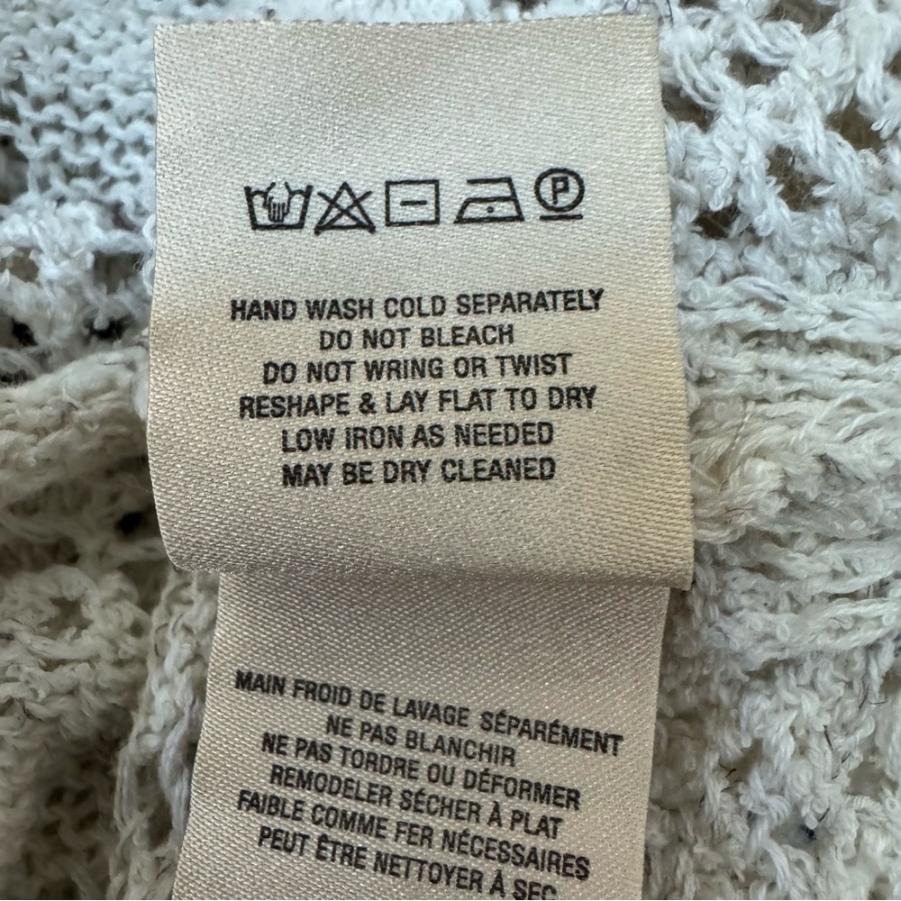Knitted & Knotted Anthropologie Floral Embroidery Oversized Luana Poncho Sweater - Picture 12 of 14